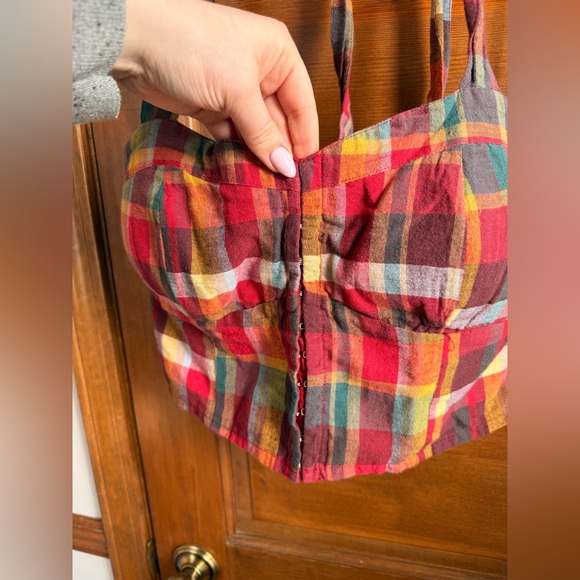 American Eagle Plaid Halter Top - Picture 2 of 5